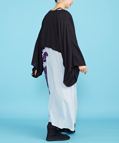 カヤ(カヤ)の「【カヤ】昇り菊ワンピース UV羽織付き(ワンピース・レディース・スミクロ/ライトグレー/ネイビー/キナリ/グリーン系その他・FREE)」の13枚目の写真