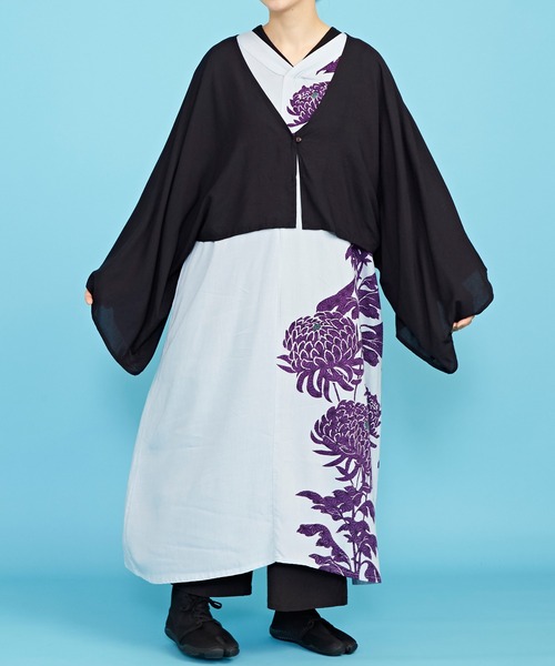 カヤ(カヤ)の「【カヤ】昇り菊ワンピース UV羽織付き(ワンピース・レディース・スミクロ/ライトグレー/ネイビー/キナリ/グリーン系その他・FREE)」の20枚目の写真