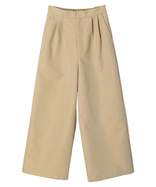 Green　Parks（グリーンパークス）の「KBF 光沢ワイドチノパンツ（チノパンツ・レディース・ベージュ・FREE）」の12枚目の写真
