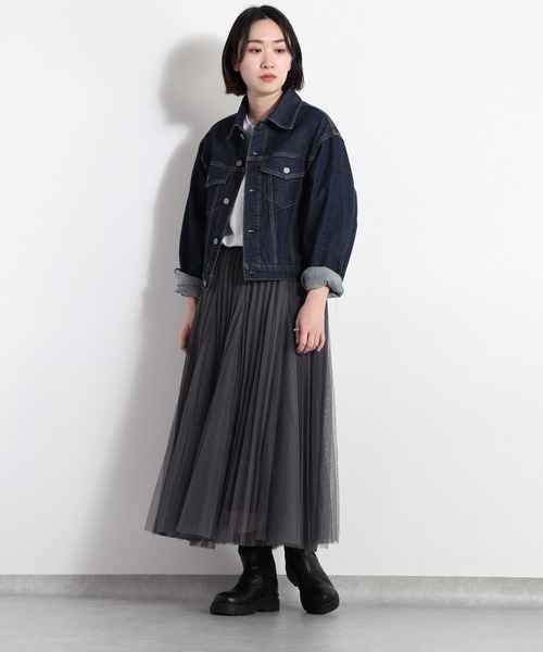 cepo(セポ)の「フレアーチュールスカート(スカート・レディース・オフホワイト/ブラック/チャコール・M)」の5枚目の写真