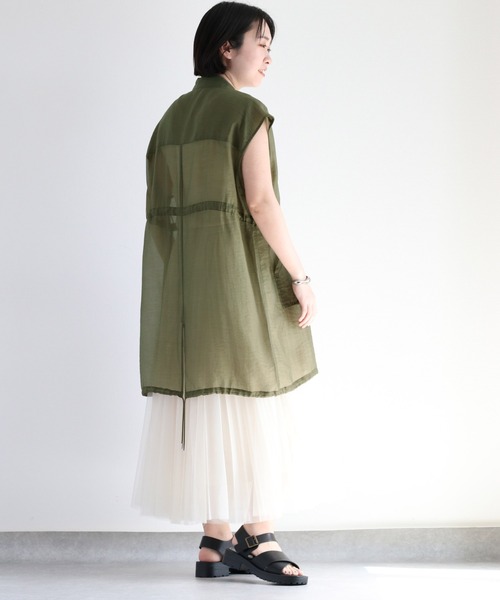 cepo(セポ)の「フレアーチュールスカート(スカート・レディース・オフホワイト/ブラック/チャコール・M)」の12枚目の写真