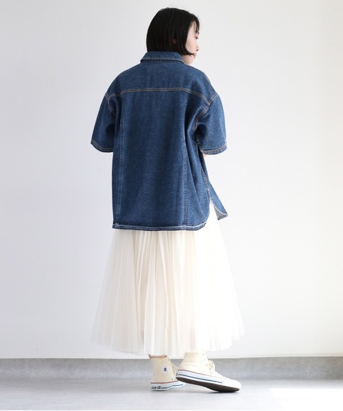 cepo(セポ)の「フレアーチュールスカート(スカート・レディース・オフホワイト/ブラック/チャコール・M)」の15枚目の写真