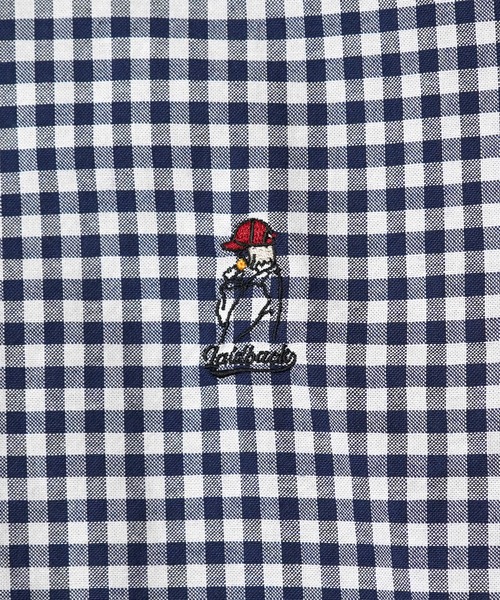 Red Cap Girl（レッドキャプガール）の「【RED CAP GIRL】無地 / ギンガムチェック ビッグシルエット ワンポイントブロードシャツ（シャツ/ブラウス・メンズ・ブラック系その他/ブルー系その他/ネイビー/サックスブルー/ホワイト・M/L）」の16枚目の写真