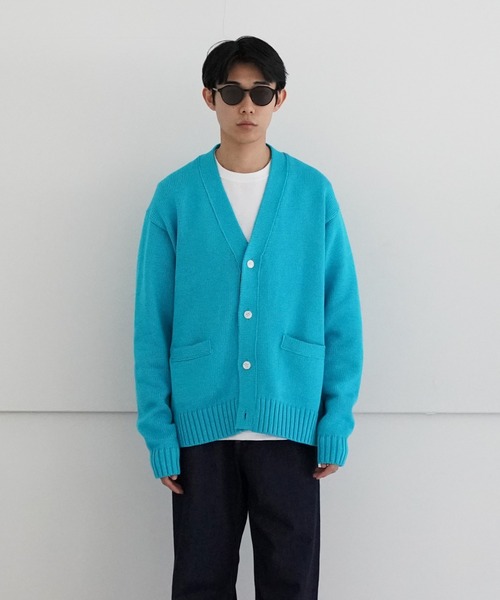 O(オー)の「encode Improved knit cardigan(カーディガン/ボレロ・メンズ・ライトブルー/ブルー/グレー/ブラック/アイボリー/オレンジ・M/L)」の4枚目の写真