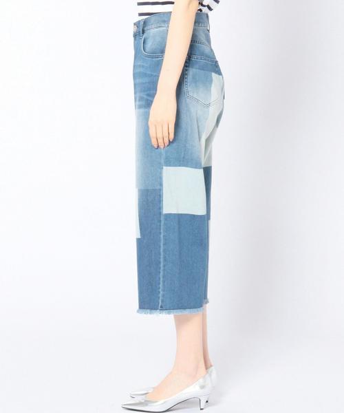 Another Edition（アナザーエディション）の「フェイクパッチワークワイドデニムパンツ/ AEBC FAKE PACH WIDE DNM（デニムパンツ・レディース・コバルトブルー・SMALL/MEDIUM）」の6枚目の写真