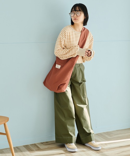 Crisp（クリスプ）の「タックワイドパンツ（その他パンツ・レディース・ブラック/ベージュ/カーキ・FREE）」の4枚目の写真