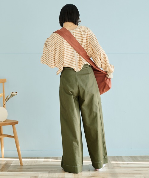 Crisp（クリスプ）の「タックワイドパンツ（その他パンツ・レディース・ブラック/ベージュ/カーキ・FREE）」の13枚目の写真