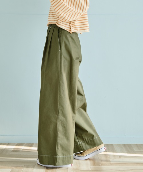 Crisp（クリスプ）の「タックワイドパンツ（その他パンツ・レディース・ブラック/ベージュ/カーキ・FREE）」の18枚目の写真