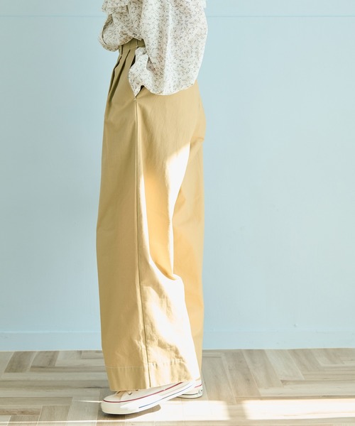 Crisp（クリスプ）の「タックワイドパンツ（その他パンツ・レディース・ブラック/ベージュ/カーキ・FREE）」の14枚目の写真