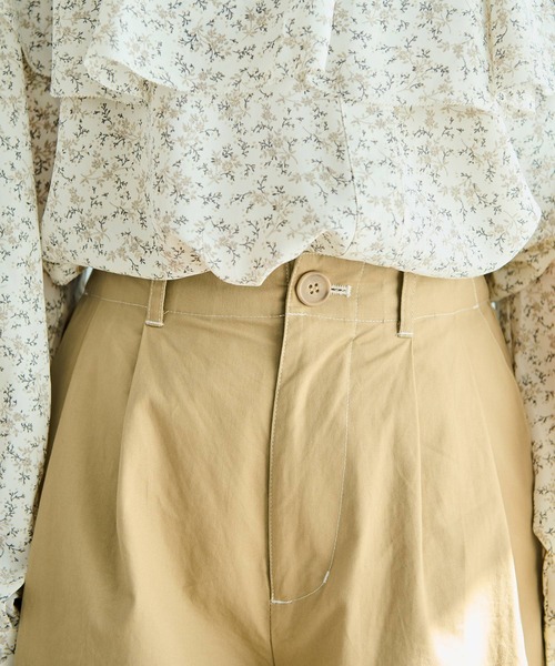 Crisp（クリスプ）の「タックワイドパンツ（その他パンツ・レディース・ブラック/ベージュ/カーキ・FREE）」の19枚目の写真