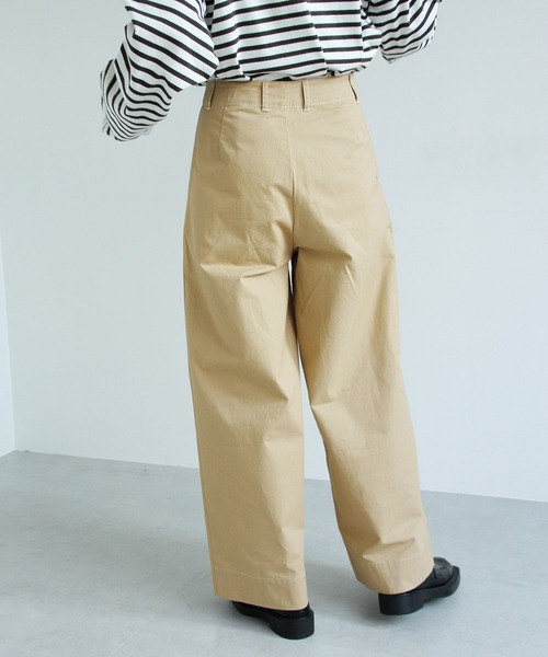 Crisp（クリスプ）の「タックワイドパンツ（その他パンツ・レディース・ブラック/ベージュ/カーキ・FREE）」の6枚目の写真