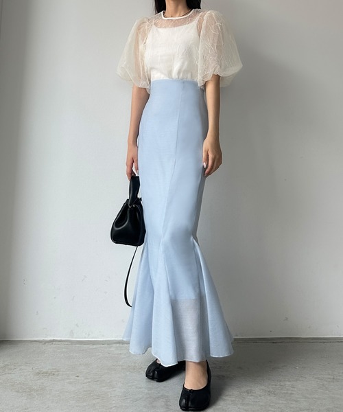 ★新品札付き★Louere⭐︎ルエアー⭐︎シアーマーメイドロングスカート⭐︎XL⭐︎黒 セール】シアーマーメイドスカート（スカート）｜Louere（ルエレ