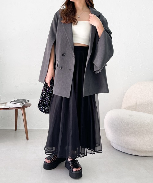 Heather（ヘザー）の「チュールフレアスカート　　195433（スカート・レディース・オフホワイト/ピンク/ブラック・FREE）」の8枚目の写真