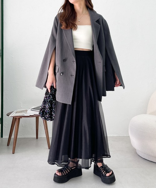 Heather（ヘザー）の「チュールフレアスカート　　195433（スカート・レディース・オフホワイト/ピンク/ブラック・FREE）」の11枚目の写真