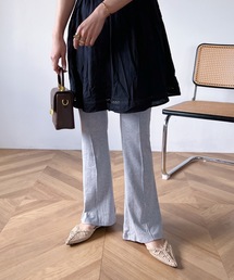 MYMOOD. | センタープレス セミフレアパンツ(その他パンツ)