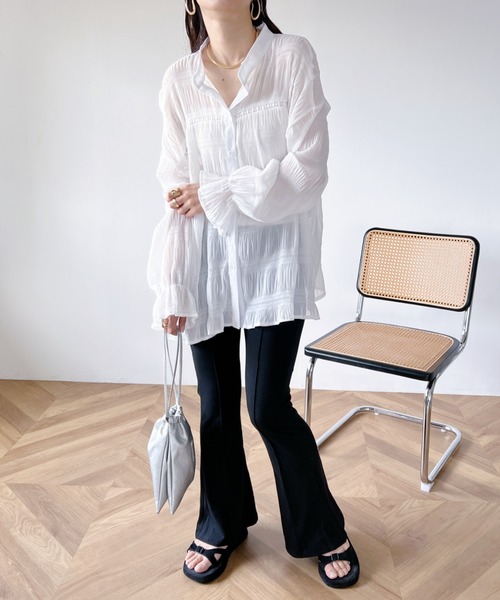 MYMOOD.（マイムード）の「センタープレス セミフレアパンツ（その他パンツ・レディース・ブラック/グレー・FREE）」の17枚目の写真