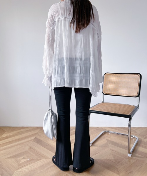 MYMOOD.（マイムード）の「センタープレス セミフレアパンツ（その他パンツ・レディース・ブラック/グレー・FREE）」の10枚目の写真