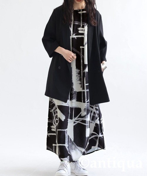 antiqua(アンティカ)の「アート柄ワンピース(ワンピース・レディース・ブラック・FREE)」の9枚目の写真