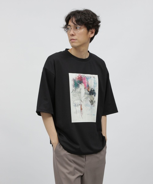 LAKOLE（ラコレ）の「ペインティングＴ / 190592（Tシャツ/カットソー・メンズ・ライトブルー/サンドグレー/ホワイト/ブラック・X-LARGE/LARGE/MEDIUM）」の3枚目の写真