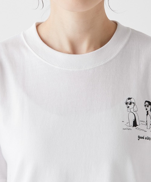 COLLAGE GALLARDAGALANTE(コラージュガリャルダガランテ)の「イラストレーターコラボ/ロゴプリントTシャツ(Tシャツ/カットソー・レディース・ホワイト・FREE)」の12枚目の写真