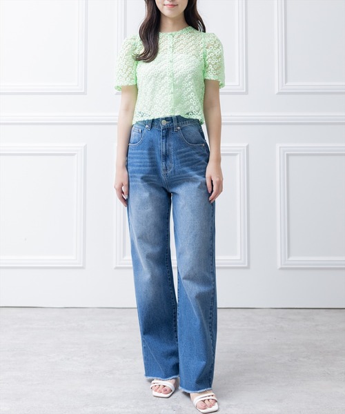 clear（クリア）の「【低身長サイズ有】カットオフフレアデニムパンツ[カジュアル 着回し抜群 オールシーズン]≪2024AW≫（デニムパンツ・レディース・ブルー/ライトブルー/ブラック・M/S/XS）」の18枚目の写真