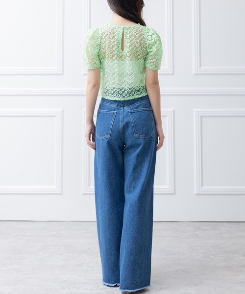 clear（クリア）の「【低身長サイズ有】カットオフフレアデニムパンツ[カジュアル 着回し抜群 オールシーズン]≪2024AW≫（デニムパンツ・レディース・ブルー/ライトブルー/ブラック・M/S/XS）」の21枚目の写真