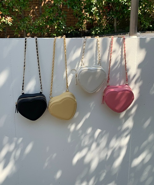 ハートモチーフ チェーンminiバッグ（ショルダーバッグ）｜mi via loca