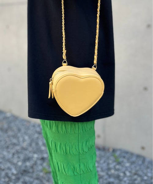 ハートモチーフ チェーンminiバッグ（ショルダーバッグ）｜mi via loca