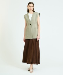 【ESTNATION】ジレ/キャメル（ベージュ）/36 ESTNATION】ジレ/キャメル（ベージュ）/36 ESTNATION】ジレ/キャメル