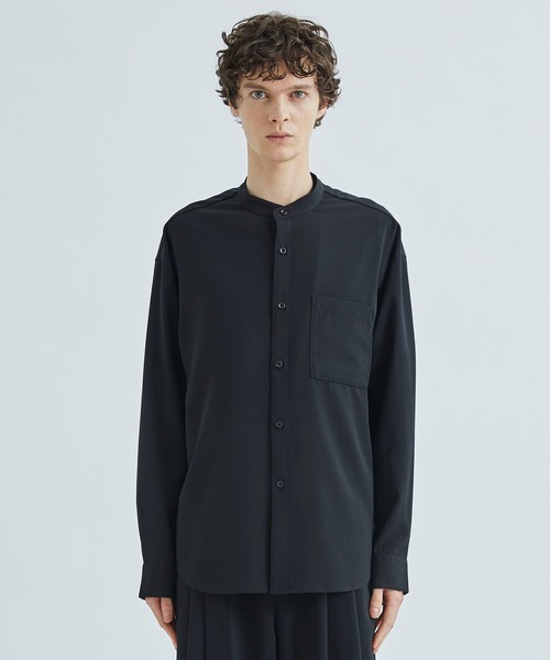 ATTACHMENT(アタッチメント)の「STUDIOUS別注 DROP SHOULDER BAND COLLAR L/S SH(シャツ/ブラウス・メンズ・ブラック/ネイビー/キナリ・1/2)」の16枚目の写真