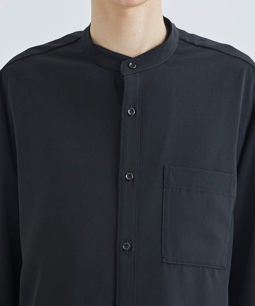 ATTACHMENT(アタッチメント)の「STUDIOUS別注 DROP SHOULDER BAND COLLAR L/S SH(シャツ/ブラウス・メンズ・ブラック/ネイビー/キナリ・1/2)」の19枚目の写真