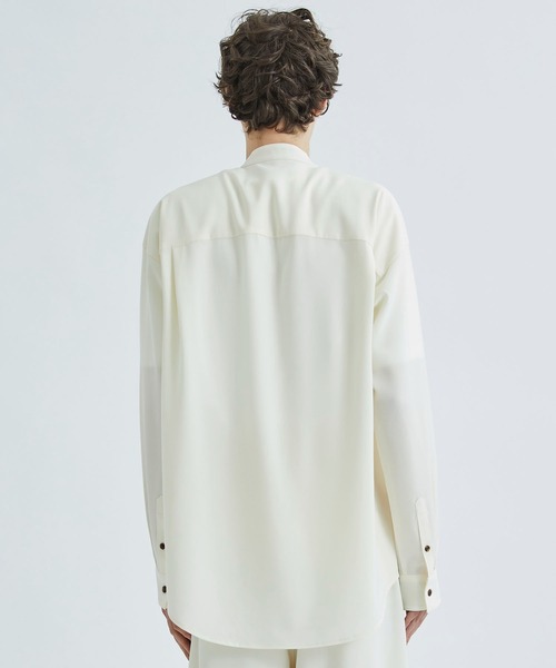 ATTACHMENT(アタッチメント)の「STUDIOUS別注 DROP SHOULDER BAND COLLAR L/S SH(シャツ/ブラウス・メンズ・ブラック/ネイビー/キナリ・1/2)」の8枚目の写真