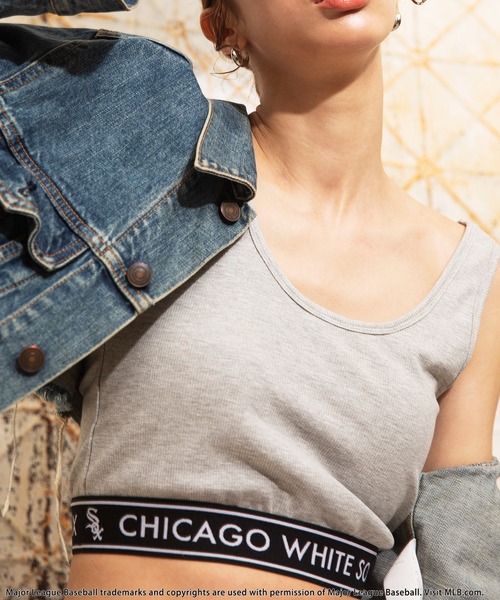 BACK TO THE FIELD（バック トゥー ザ フィールド）の「【MLB】ウエストラインロゴリブタンク（タンクトップ・レディース・ブラック/グレー/ホワイト・FREE）」の5枚目の写真