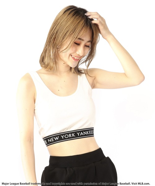 BACK TO THE FIELD（バック トゥー ザ フィールド）の「【MLB】ウエストラインロゴリブタンク（タンクトップ・レディース・ブラック/グレー/ホワイト・FREE）」の9枚目の写真