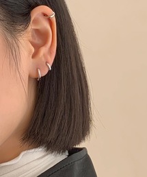 E.M.A.N.O.N（エマノン）の「【E.M.A.N.O.N】シンプルリングミニフープピアス/ペア(RO)（ピアス（両耳用））」