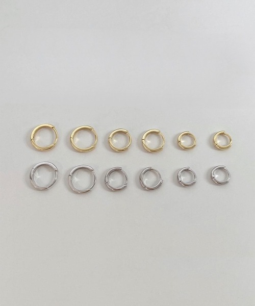 E.M.A.N.O.N(エマノン)の「【E.M.A.N.O.N】シンプルリングミニフープピアス/ペア(RO)(ピアス(両耳用)・レディース・シルバー/ゴールド・6/8/10)」の7枚目の写真