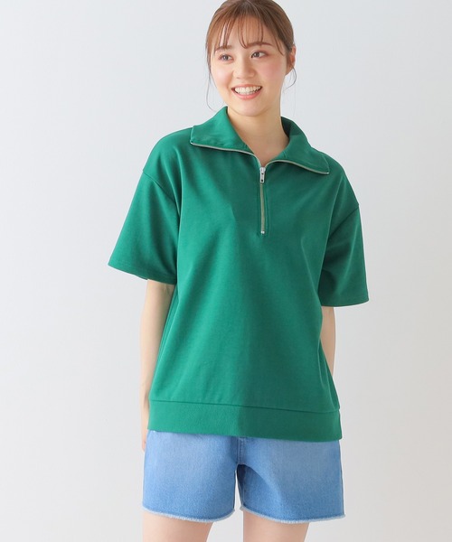 Honeys（ハニーズ）の「ハーフジップトップス（Tシャツ/カットソー