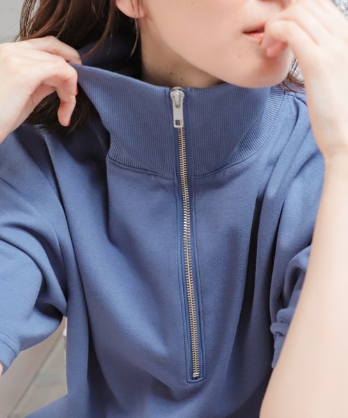 Honeys（ハニーズ）の「ハーフジップトップス（Tシャツ/カットソー