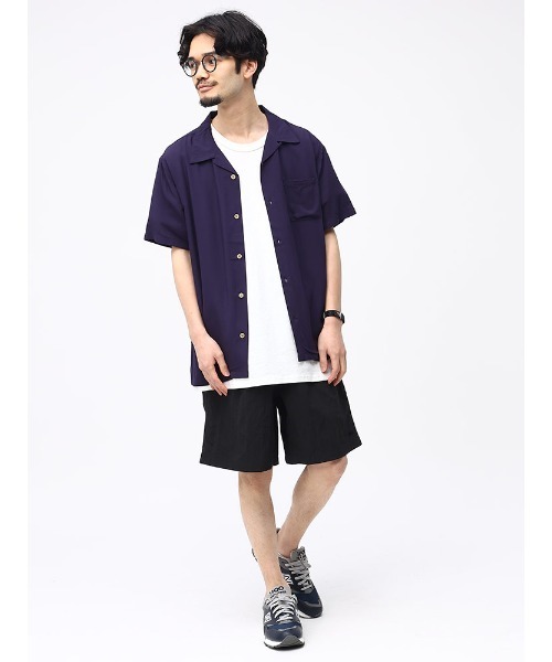 SAKAZEN(サカゼン)の「レーヨン 無地 オープンカラー 半袖 シャツ(シャツ/ブラウス・メンズ・カーキ/ネイビー/ピンク/アイボリー・L/M/LL)」の8枚目の写真