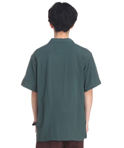 SAKAZEN(サカゼン)の「レーヨン 無地 オープンカラー 半袖 シャツ(シャツ/ブラウス・メンズ・カーキ/ネイビー/ピンク/アイボリー・L/M/LL)」の10枚目の写真