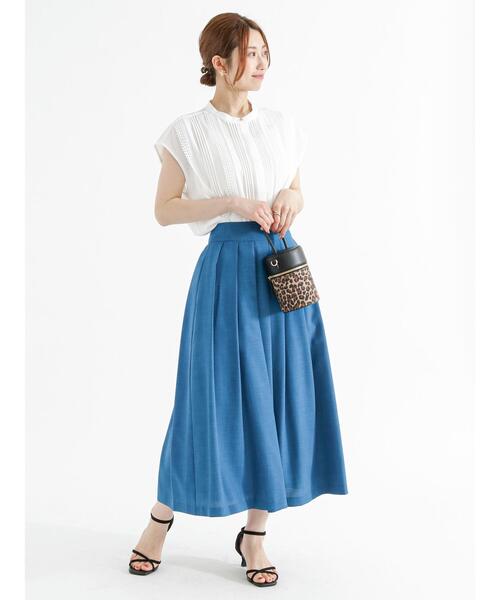 Te chichi（テチチ）の「フロントレース&ピンタックブラウス（シャツ