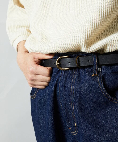 FREAK'S STORE（フリークスストア）の「限定展開 リアルレザー サークルバックルベルト（ベルト・メンズ・ブラック系その他/ブラック・MEDIUM/LARGE）」の7枚目の写真