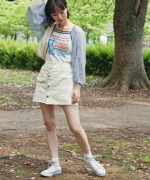 HELLO.SANFRANCISCO（ハローサンフランシスコ）の「【HELLO.SANFRANCISCO/ハローサンフランシスコ】メッシュ配色ボレロ（カーディガン/ボレロ・レディース・サックスブルー・ONE SIZE）」の17枚目の写真