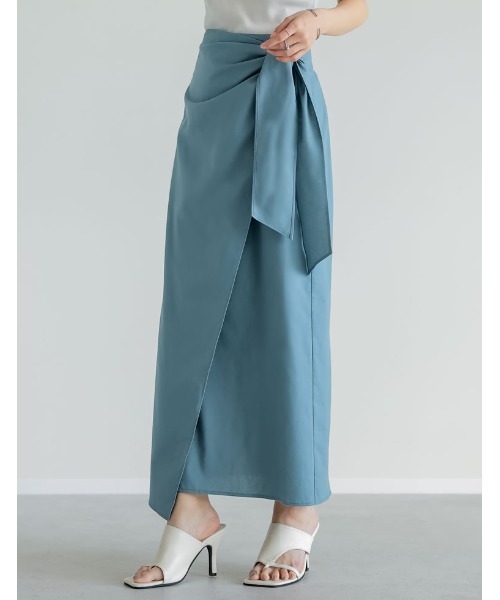 セール】[新色追加][低身長サイズ有]コットンリネンラップ風