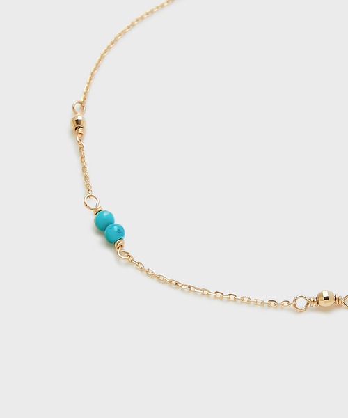 NOJESS（ノジェス）の「K10ターコイズブレスレット（ブレスレット・レディース・ゴールド系その他・FREE）」の2枚目の写真