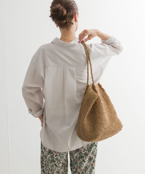 URBAN RESEARCH DOORS（アーバンリサーチドアーズ）の「コットンローンシャツ（シャツ/ブラウス・レディース・ストライプ/ライトベージュ/ミント・MEDIUM）」の10枚目の写真