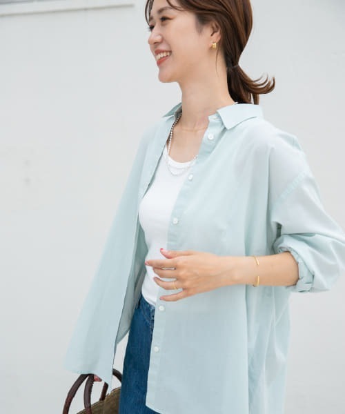 「URBAN RESEARCH DOORS」 長袖ブラウス MEDIUM ミント レディース URBAN RESEARCH DOORS 「URBAN DOORS」 長袖ブラウス MEDIUM