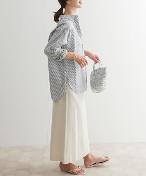 「URBAN RESEARCH DOORS」 長袖シャツ MEDIUM ホワイト レディース URBAN RESEARCH DOORS（アーバンリサーチドアーズ）の「クルー
