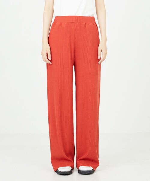 FREAK'S STORE（フリークスストア）の「限定展開　セルフカット リブワイド イージーパンツ（その他パンツ・レディース・オレンジ/グリーン/ナチュラル/グレー/イエロー/ブラック/ブルー・ﾌﾘ-）」の13枚目の写真