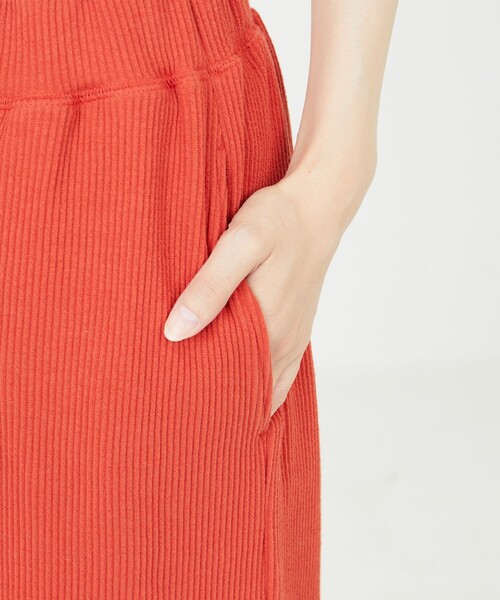 FREAK'S STORE（フリークスストア）の「限定展開　セルフカット リブワイド イージーパンツ（その他パンツ・レディース・オレンジ/グリーン/ナチュラル/グレー/イエロー/ブラック/ブルー・ﾌﾘ-）」の17枚目の写真